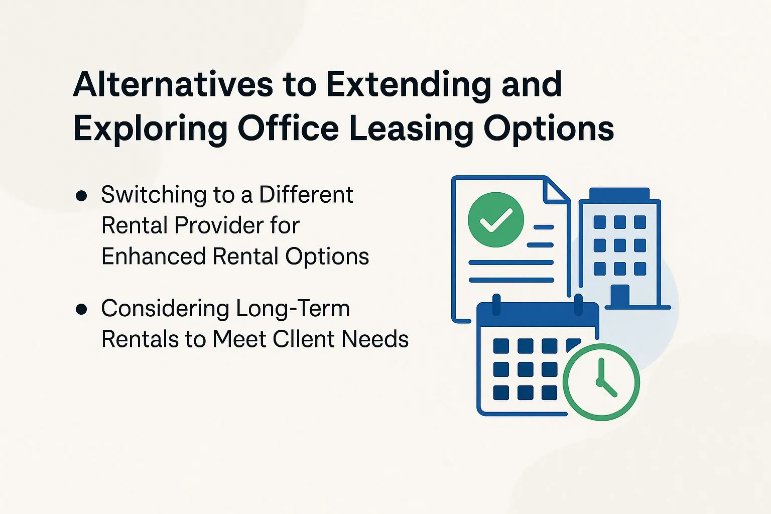 Alternatives to Extension and Exploring Office Leasing Options