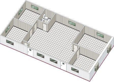 Double Wide Office Trailers